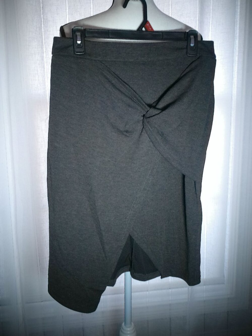 UMGEE USA Skirt Midi w/Tie Feature Dark Charcoal NWT L